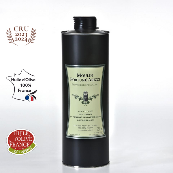 750 ml - Huile d'Olive Vierge Extra de France - Cru 2023-2024