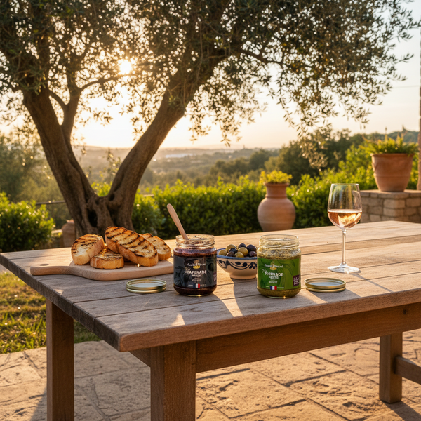 2 x 190 g - Duo de Tapenades (Noire et Verte) pour l'Apéritif