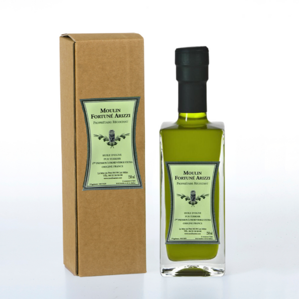 250 ml - Huile d'Olive Vierge Extra de France en Boîte Cadeau  - Cru 2023-2024