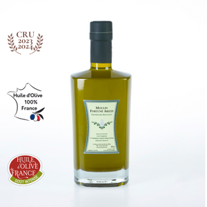 Bouteille en verre de 500 ml d'huile d'olive vierge extra