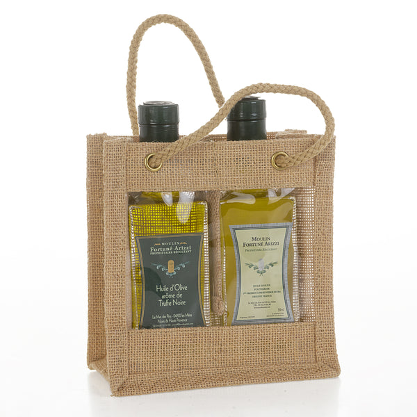 Duo Huile d'Olive Vierge Extra & Huile Arôme Truffe Noire - 2x250 ml