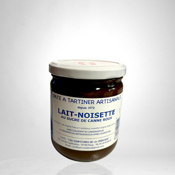 pate a tartiner lait noisette au sucre de canne roux