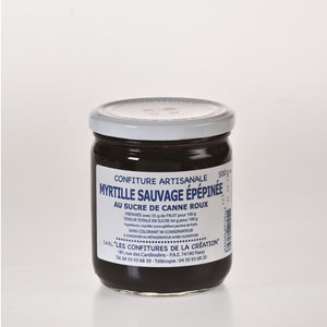 Les Confitures De La Creation - Confiture de Myrtilles Sauvages Epépinées  - 500g